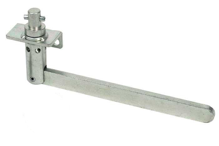 R52 Ratchet Tensioner: a zinc-plated metal tool with a screw and pinned spindle, designed for SDC Trailers Ltd, ideal for commercial trailer load restraint.