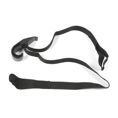 RP50-7 Roll Pallet Strap with plastic hook and handle, designed for securing loads with 1150mm polypropylene webbing and 250kg load rating.