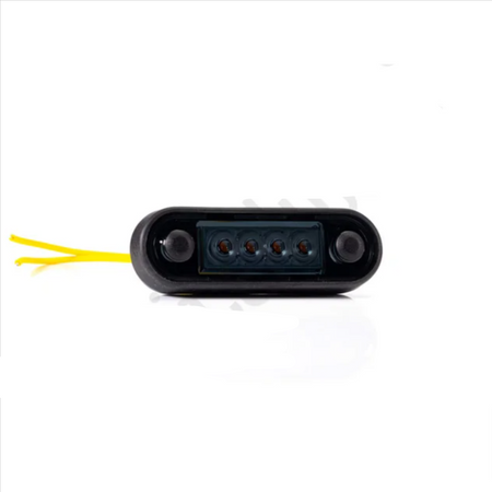 4 LED Marker Light with yellow wires, ideal for vans and trucks; features easy installation, shock-resistance, and versatile mounting options.