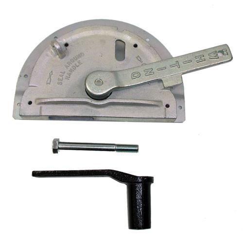 Lifeguard Lock 75-10 Assy Surface Mounted close-up, showcasing its metal construction and internal release, designed for Whiting Shutter Doors from Nationwide Trailer Parts Ltd.