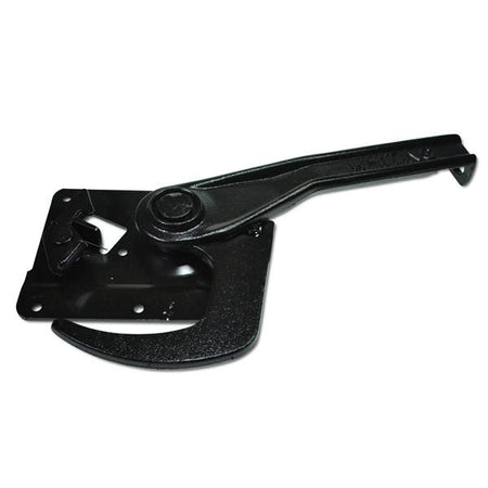 Type 77 Door Lock for Whiting Shutter Doors, featuring a black metal tool with a handle and lever, ideal for commercial trailers.