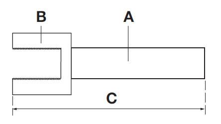 Piston Rod HACO for Bar Cargolift 101124275, featuring a technical diagram of dimensions and specifications for cylinder 1019553H.
