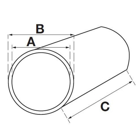 Diagram of synthetic HACO bearing for Bar Cargolift Tail Lift, interchangeable with parts 101117904, dimensions A=35mm, B=40mm, C=50mm, made from durable polymers.