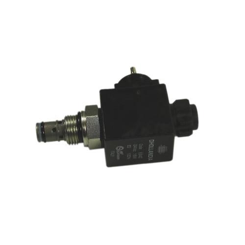 Safety Valve SA 24V + E240 for Dhollandia tail lifts, featuring a black and silver mechanical design, essential for commercial trailer maintenance.