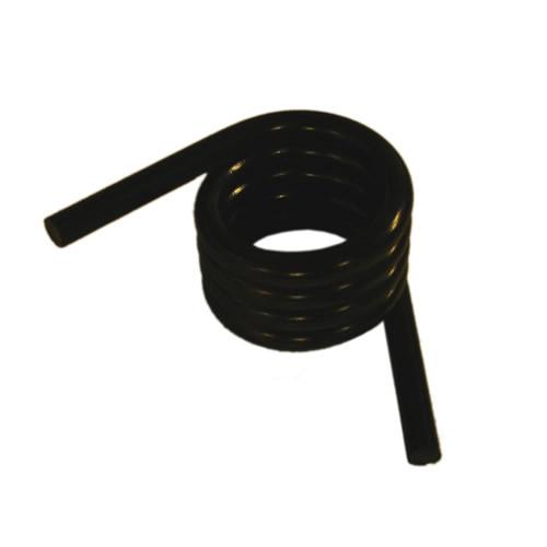 Torsion Spring Right BD60 L49 DD9mm, a black coil designed for Dhollandia tail lifts, essential for commercial trailer maintenance.